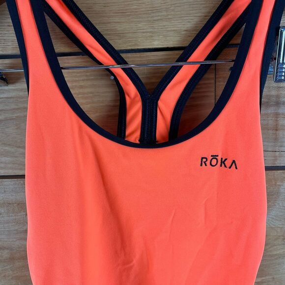ROKA Orange and Black Competition Swimsuit sz S 32 - Picture 2 of 4